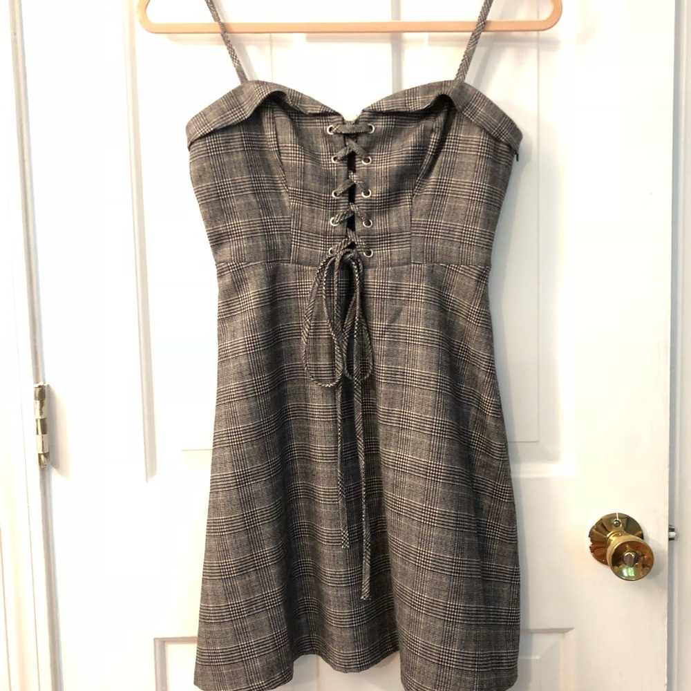 Plaid Corset Mini Dress by Urban Outfitters